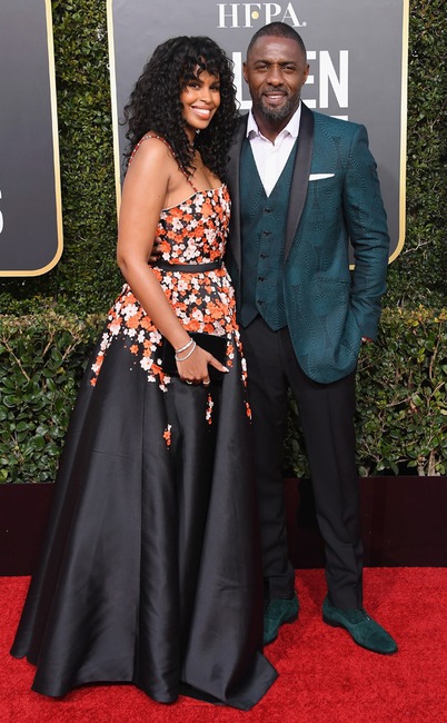 Idris Elba, Sabrina Dhowre, 2019 Golden Globes, Couples